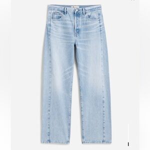 Madewell Pieced Barrel-Leg Jean, size 30